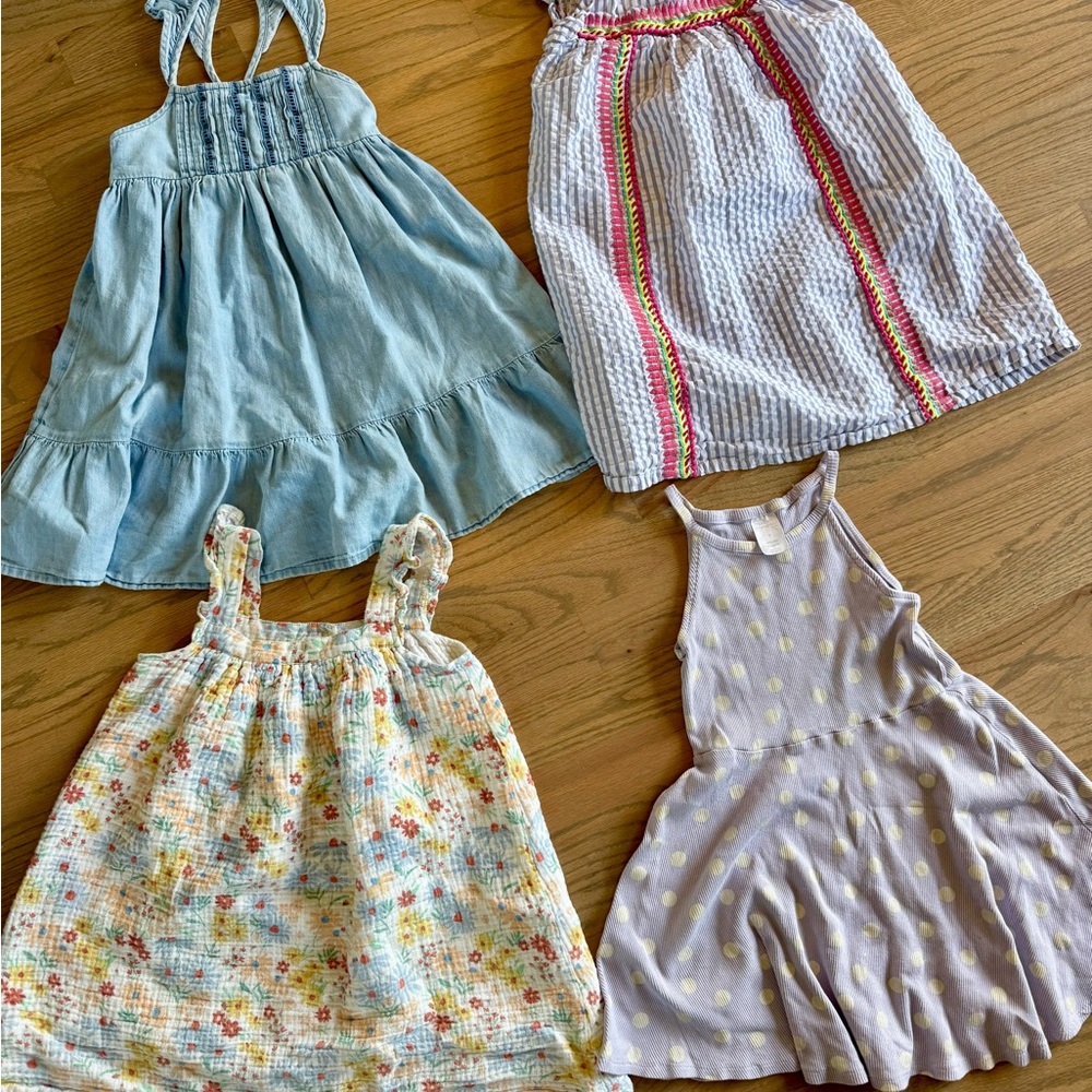Charming 5t and 6t Dress Set - Blue, Purple, Floral